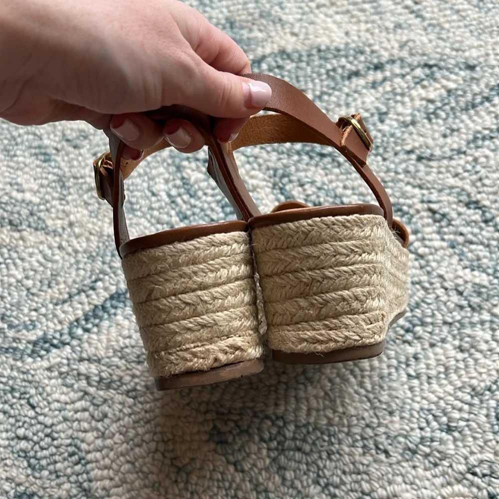 Steve Madden Tan Platform Espadrille Sandals with Ankle Strap